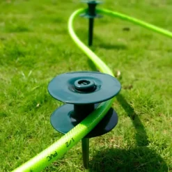 Syemin Landscape Equipment Parts And Accessories, Garden Hose Guide Spikes 6PCS With Heavy-Duty Swivel Caps, Green, 3.7"*3.7"9.84" -Furniture GUEST b1857965 c107 43b0 940f 1bf6b18eb05e