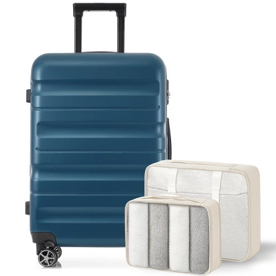 Syemin Luggage Hardshell ABS Luggage Set, 24-Inch Checked Suitcase Spinner Wheels, Lightweight Travel Luggage With 2 Bags, Blue, 14.2"*9.4"*20.9" 5 Syemin Luggage Hardshell ABS Luggage Set, 24-Inch Checked Suitcase Spinner Wheels, Lightweight Travel Luggage With 2 Bags, Blue, 14.2"*9.4"*20.9" - Image 5