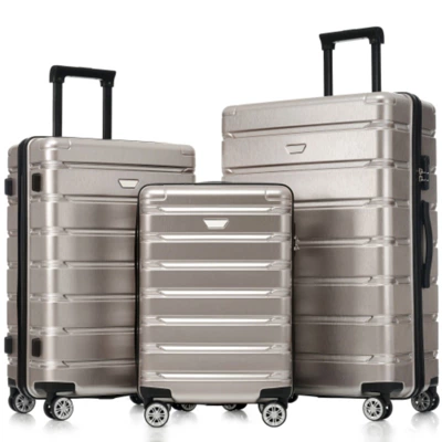 Syemin Luggage Hardshell Luggage Set 3 Piece Durable ABS And PC Travel Suitcase With Spinner Wheels For Men Women, Gray, 19.5"*11.3"*"29.4 5 Syemin Luggage Hardshell Luggage Set 3 Piece Durable ABS And PC Travel Suitcase With Spinner Wheels For Men Women, Gray, 19.5"*11.3"*"29.4 - Image 5