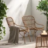 Syemin Patio Modern Accent Chairs, Outdoor Conversation Chairs, With Leisure Used, For Backyard, Garden, Beige, 35"*24.5"*16.5"