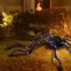 Syemin Decorative Holiday Scene Props Outdoor Halloween Decoration Oversized Spider Halloween Prop Outdoor Halloween Decor, Black, 47.2"*7.9"*3.1"