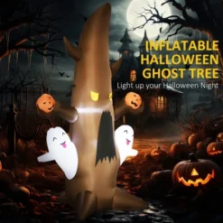 Syemin Decorative Holiday Scene Props Halloween Inflatables Outdoor Decoration Ghost Tree With Pumpkins Blow-Up Decor Indoor, Brown, 39.25"*31.5"*59" -Furniture GUEST b5d702da abc2 4b0a b0fd 5466b739e2b0