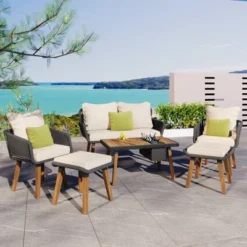 Syemin Patio Seating Sets, Modern Seating Set, Elevate Your Outdoor Space, Designed For Ultimate Comfort, Beige, 50.3"*24.9"*33.3" -Furniture GUEST b65d95c5 8f22 419d 92f0 c25b1f3fbaf0
