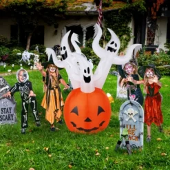 Syemin Decorative Holiday Scene Props 5.9 FT Halloween Inflatable Pumpkin Ghost Outdoor Decor, Blow Up Yard Decor, Multicolored, 31.5"*31.5"*70.9" 6 Syemin Decorative Holiday Scene Props 5.9 FT Halloween Inflatable Pumpkin Ghost Outdoor Decor, Blow Up Yard Decor, Multicolored, 31.5"*31.5"*70.9" -Furniture GUEST b69fe193 5123 40f6 8be1 b0cb81fefbc2