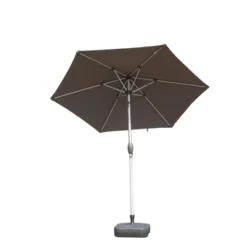 Syemin Outdoor Patio Umbrella With 6 Sturdy Ribs, Push Button Tilt And Crank, Waterproof, UV-Resistant Uitable For Garden, Gray, 90"*90"*86.64" -Furniture GUEST b8a84091 71c7 410d 90ec 0924b3b19007