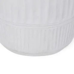 Furniture 11 Syemin Patio End Tables, Stylish End Tables For Indoor And Outdoor Use, Ideal For Gardens, Backyard, Special Design, Off White, 15"*15"*18.5"