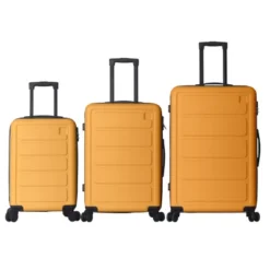Syemin Luggage Sets ABS Hardshell 3pcs Luggage, Lightweight Durable Suitcase Sets Spinner Wheels Suitcase 20"24"28", Yellow, 19.88"*10.63"*29.92" -Furniture GUEST b8f48a68 e8f8 4cf9 8486 aa6e104481af