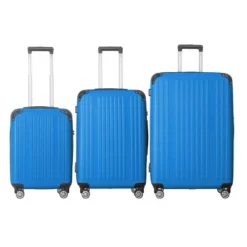 Syemin Luggage 3 Piece Set Suitcase Spinner Hardshell Lightweight TSA Lock Luggage Sets ABS Hardshell 3pcs Luggage, Blue, 21.06"*11.42"*30.12" -Furniture GUEST b94b179e 3804 4ad5 8105 3c3426c816fd