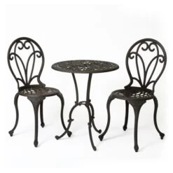Syemin Patio Seating Sets Outdoor, Featuring Unique Design, Ideal For Chats, Perfect For Gardens, Living Spaces, Black, 16.25"*19.25"*36.5"