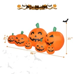 Syemin Decorative Holiday Scene Props Classic String Pumpkin Inflatable Halloween Outdoor Decoration Halloween Decoration Indoor, Orange, 88"*39"*35" -Furniture GUEST bb038857 d703 44a2 b5e9 dbed2b52a18d