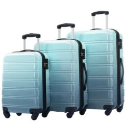 Syemin 3 PCS Bag And Luggage Sets, With 4 Spinner Wheels Lightweight Suitcase, Suitable For Business Trips And Travel, Blue, 28.5"*17.9"*11.6" 9 Syemin 3 PCS Bag And Luggage Sets, With 4 Spinner Wheels Lightweight Suitcase, Suitable For Business Trips And Travel, Blue, 28.5"*17.9"*11.6" -Furniture GUEST bb669720 d3ae 4765 97de 11dc29be88de