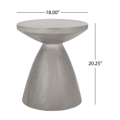 Syemin Patio End Tables Accent Side End Table For Outdoor And Indoor, Garden, Backyard Use, Special Design, Gray, 18"*18"*20.25" 2 Syemin Patio End Tables Accent Side End Table For Outdoor And Indoor, Garden, Backyard Use, Special Design, Gray, 18"*18"*20.25" - Image 2