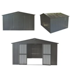 Syemin Deck Boxes Durable, Horizontal Compact Storage Shed For Garden, Backyard, Patio, Closet Deck Box, Silver, 138.11"*150.8"*78.7" -Furniture GUEST bd331ae1 2541 4b66 8b4c 964466fa58fd