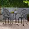 Syemin Patio Seating Sets Outdoor, Featuring Unique Design, Ideal For Chats, Perfect For Gardens, Living Spaces, Black, 17.5"*19.5"*36.5"