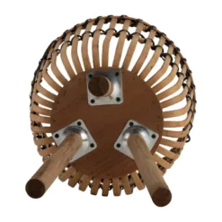 Syemin Planters Bamboo Footed Planters, Decorative Plant Pots For Living Room, Garden, Balcony, Home Decor, Brown Natural 19"*19"*30"