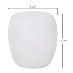 Syemin Patio End Tables Accent Side End Table For Outdoor And Indoor, Garden, Backyard Use, Special Design, White, 15.75"*15.75"*15.75" 7 Syemin Patio End Tables Accent Side End Table For Outdoor And Indoor, Garden, Backyard Use, Special Design, White, 15.75"*15.75"*15.75" -Furniture GUEST c173eb0e c663 409d 8e81 4d88f3ea788a