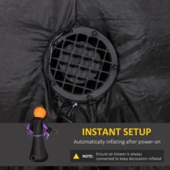 Syemin Inflatable Holiday Decorations 7' Halloween Inflatable Outdoor Decoration Reaper Ghost Pumpkin, Blow Up Yard Decor, Black, 43.3"*26"*82.8" -Furniture GUEST c2c4d81c 77a5 487f 9613 41fa5f97e1fc