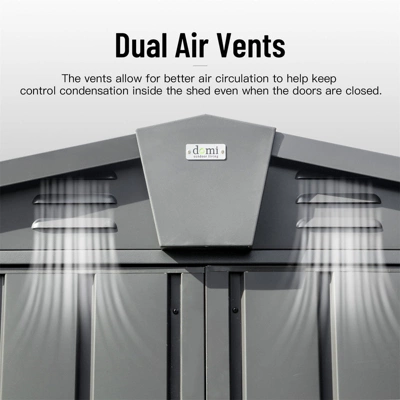 Syemin Deck Boxes Durable, Horizontal Compact Storage Shed For Garden, Backyard, Patio, Closet Deck Box, Gray, 69.21"*32.68"*71.34" 2 Syemin Deck Boxes Durable, Horizontal Compact Storage Shed For Garden, Backyard, Patio, Closet Deck Box, Gray, 69.21"*32.68"*71.34" - Image 2