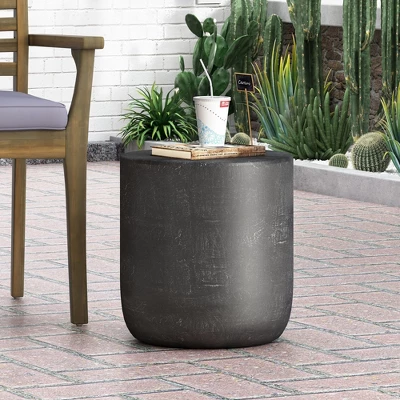 Syemin Patio End Tables Accent Side End Table For Outdoor And Indoor, Garden, Backyard Use, Special Design, Black, 15.5"*15.5"*17.75" 5 Syemin Patio End Tables Accent Side End Table For Outdoor And Indoor, Garden, Backyard Use, Special Design, Black, 15.5"*15.5"*17.75" - Image 5