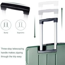 Syemin Luggage Hardshell Luggage, Lightweight Durable ABS Suitcases With Double Wheels, Expandable 28-inch Checked Luggage, Green, 29.5"*18.5"*11.6" -Furniture GUEST c66f25d9 ae8f 4f9e b38c 5fe93ed8621f