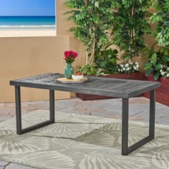 Syemin Patio End Tables, Stylish End Tables For Indoor And Outdoor Use, Ideal For Gardens, Backyard, Special Design, Gray, 69"*35.5"*29.5" -Furniture GUEST c7effee3 d651 4696 a9f8 1f89ecd782fc