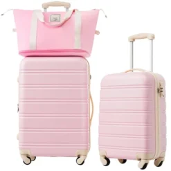 Syemin 3 PCS Bag And Luggage Sets, With Spinner Wheels And Zippers Lightweight Suitcase, For Business Trips And Travel, Pink, 15.8"*10.2"*24.5" 9 Syemin 3 PCS Bag And Luggage Sets, With Spinner Wheels And Zippers Lightweight Suitcase, For Business Trips And Travel, Pink, 15.8"*10.2"*24.5" -Furniture GUEST c7f7fbd3 04ac 4d29 a1d6 82588985a0ad