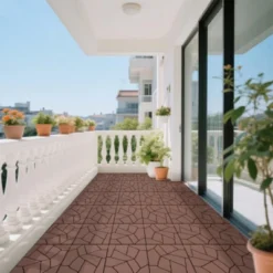 Syemin Carpet Tiles 44PCS Stone Style Patio Deck Tiles, Decking Tiles Floor Tile Indoor For Porch Poolside Balcony Backyard, Brown, 12"*12"*0.8" 8 Syemin Carpet Tiles 44PCS Stone Style Patio Deck Tiles, Decking Tiles Floor Tile Indoor For Porch Poolside Balcony Backyard, Brown, 12"*12"*0.8" -Furniture GUEST c828e11d f525 4c75 9637 371138cb2fdb
