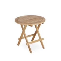 Syemin Patio Side Table, Small Folding Patio Side Table For Garden, Patio Porch, Living Room, Space Pool, Brown, 19.68"*19.68"*19.69 -Furniture GUEST c886fcb6 9d94 4336 9ce2 c0dcf3a7631b