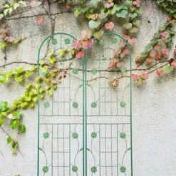 Syemin Patio Decorative Screens, Iron Arch Decoration Garden Trellis, For Outdoor For Climbing Plants Support, Flowerbed, Green, 80"*19.7"*71" -Furniture GUEST c8cea657 6731 48db 98ab d7f15736edf4