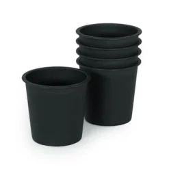 Syemin Planters Round Nursery Plant Pot,Garden Plastic Pots With Drainage, Garden Decor, Decorative Plant Pots, Balcony, Black 6.2"*6.2"*9.4" -Furniture GUEST c9bd4d14 b140 42c2 b252 ff42fe4ffad6