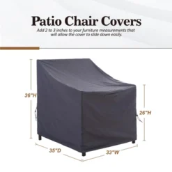 Syemin Plant Covers, Outdoor Swivel Lounge Chair Cover 2 Pack, Waterproof High Wind Resistant Anti-Fading, Gray 35"*33"*36" -Furniture GUEST cb196dc7 0f2f 4658 ad88 a14d7558cea8