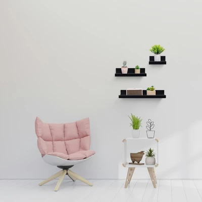 Syemin Decorative Wall Shelf Floating Shelves Wall Wood Decor Storage Shelves Wall Mounted Shelf Storage Hanging Shelf, Beige, 15.75"*3.94"*1.97" 2 Syemin Decorative Wall Shelf Floating Shelves Wall Wood Decor Storage Shelves Wall Mounted Shelf Storage Hanging Shelf, Beige, 15.75"*3.94"*1.97" - Image 2