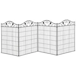 Syemin Patio Decorative Screens, Elegant Vine Pattern Yard Fencing, Pet-Safe Decorative Fence For Yard, Patio, Black, 143.75"*0.25"*44" -Furniture GUEST cbb73a41 1406 47ed 96bf 52d39611849e