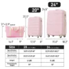 Syemin 3 PCS Bag And Luggage Sets, With Spinner Wheels And Zippers Lightweight Suitcase, For Business Trips And Travel, Pink, 15.8"*10.2"*24.5"