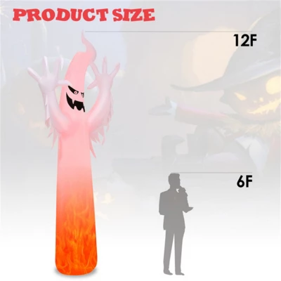 Syemin Decorative Holiday Scene Props Halloween Inflatable Decoration Giant Halloween Inflatable Ghost Decor Party Yard Decoration, White, 35"*35"*90" 2 Syemin Decorative Holiday Scene Props Halloween Inflatable Decoration Giant Halloween Inflatable Ghost Decor Party Yard Decoration, White, 35"*35"*90" - Image 2