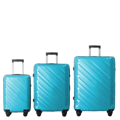 Syemin Luggage Lightweight 3 PCS Premium Abs Luggage Set Suitcase Set With Silent Spinner Wheels Carry On Luggage, Blue, 21.65"*13.19"*31.1" 5 Syemin Luggage Lightweight 3 PCS Premium Abs Luggage Set Suitcase Set With Silent Spinner Wheels Carry On Luggage, Blue, 21.65"*13.19"*31.1" - Image 5