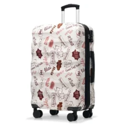 Syemin Luggage 28 Inch Expandable Checked Luggage Lightweight Glossy Hardshell Travel Suitcase With Spinner Wheels TSA Lock, White, 19.7"*12.2"*30.1" -Furniture GUEST ce70e373 fc93 4ec0 927f 9bf0b42961a6