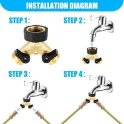 Syemin Landscape Equipment Parts And Accessories 2PCS, Two Way Valves, Garden Hose Diverter Y-Connectors For Garden, Lawn, Gold, 3.35"*3.35"*2.76" 6 Syemin Landscape Equipment Parts And Accessories 2PCS, Two Way Valves, Garden Hose Diverter Y-Connectors For Garden, Lawn, Gold, 3.35"*3.35"*2.76" -Furniture GUEST d11ebe92 6d17 4e7c a2fe a3fbc5221f70
