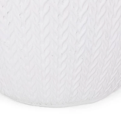 Syemin Patio End Tables Accent Side End Table For Outdoor And Indoor, Garden, Backyard Use, Special Design, White, 15.75"*15.75"*15.75" 2 Syemin Patio End Tables Accent Side End Table For Outdoor And Indoor, Garden, Backyard Use, Special Design, White, 15.75"*15.75"*15.75" - Image 2