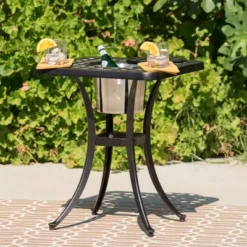 Syemin Patio End Tables, Stylish End Tables For Indoor And Outdoor Use, Ideal For Gardens, Backyard, Special Design, Black, 21"*21"*25" 9 Syemin Patio End Tables, Stylish End Tables For Indoor And Outdoor Use, Ideal For Gardens, Backyard, Special Design, Black, 21"*21"*25" -Furniture GUEST d1541c73 b803 4184 835b 47d060edfcd8