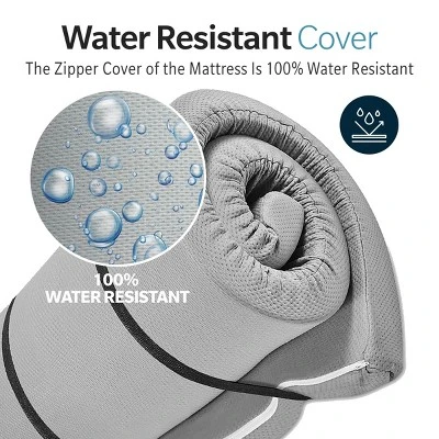 Syemin Camping Sleeping Pads 4" Memory Ultralight Camping Mat, Portable Roll Up Mattress, Floor Mattress Guest Bed, Camping Pads, Gray, 75"*30"*4" 4 Syemin Camping Sleeping Pads 4" Memory Ultralight Camping Mat, Portable Roll Up Mattress, Floor Mattress Guest Bed, Camping Pads, Gray, 75"*30"*4" - Image 4