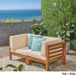 Syemin Patio Seating Sets Outdoor, Featuring Unique Design, Ideal For Chats, Perfect For Gardens, Living Spaces, Beige, 60.5"*30.25"*26.5" -Furniture GUEST d2fc6e42 85a2 4f0b 88bf 131b3203209a