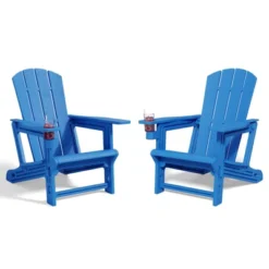 Syemin Patio Accent Chairs Folding Adirondack Chair Patio Comfortable Set For Patio Garden -Furniture GUEST d32c5364 01a6 4dd5 b760 9f70b8a3b1a0