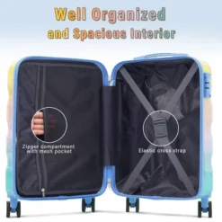 Syemin Luggage 20" Carry-on Luggage With Cup Holder Lightweight Glossy Hardshell Suitcases With Spinner Wheels 2 Piece Set, Orange, 15.6"*8.3"*21.7" -Furniture GUEST d44120b1 d8e2 4965 8890 e0a1a16c2eeb