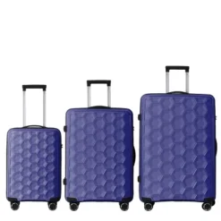 Syemin Luggage 3-Piece Luggage Set Travel Lightweight Suitcases With Rolling Wheels TSA Lock Carry On Luggage 20"/24"/28", Blue, 20.08"*11.81"*30.12" -Furniture GUEST d63c6cf4 2116 4f44 85a0 2db91f9eebf2