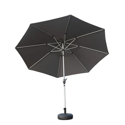 Syemin Outdoor Patio Umbrella With 8 Sturdy Ribs, Push Button Tilt And Crank, Waterproof, UV-Resistant Uitable For Garden, Gray, 108"*108"*94.44" 5 Syemin Outdoor Patio Umbrella With 8 Sturdy Ribs, Push Button Tilt And Crank, Waterproof, UV-Resistant Uitable For Garden, Gray, 108"*108"*94.44" - Image 5