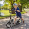 Syemin Kick Scooters Youth Scooter Front And Rear Caliper Dual Brakes Inflatable Front Wheel Ride On Toy For Age 5+, Black, 47.3"*22.8"*33.5"