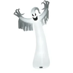 Syemin Decorative Holiday Scene Props Halloween Inflatable Decoration Giant Halloween Inflatable Ghost Decor Party Yard Decoration, White, 35"*35"*96"