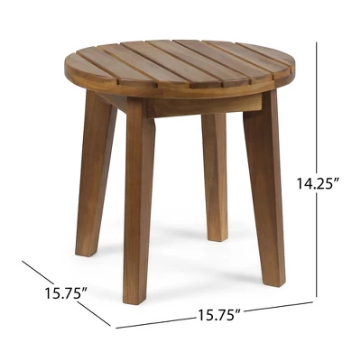Syemin Patio End Tables Accent Side End Table For Outdoor And Indoor, Garden, Backyard Use, Special Design, Brown, 15.75"*15.75"*14.25" 1 Syemin Patio End Tables Accent Side End Table For Outdoor And Indoor, Garden, Backyard Use, Special Design, Brown, 15.75"*15.75"*14.25"