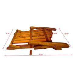 Syemin Wooden Folding Adirondack Chair, Casual Patio Chair With Wood Grain For Patio, Yard, Garden, Brown, 29.53"*21.06"*36.61" -Furniture GUEST db83fb58 5d99 46ba bd78 7dc525f10b87